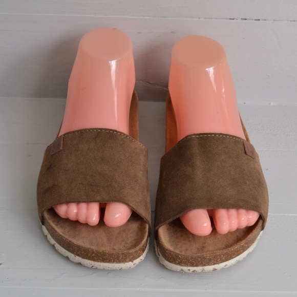 Biostep Tan Brown Sandals Women's 7.5 Made In Spain Slip On Shoes Casual - Picture 2 of 7